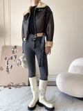 woman's Fashion Thick Warm Faux Shearling Jacket