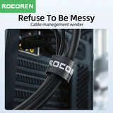 Rocoren Cable Organizer Wire Winder USB Cable Management Charger Protector