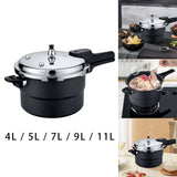Aluminum Alloy Pressure Cooker with Secure Knobs Quickly Cooking