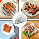 10/15Pcs Stainless Steel Barbecue Skewer Reusable BBQ Skewers Kebab Iron Stick F