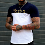 T-shirt For Men Letter King O-neck Men'