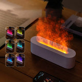 Newest RGB Flame Aroma Diffuser Humidifier USB Desktop Simulation Light Aromatherapy Purifier