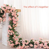 1pcs Artificial Flowers Vine 45pcs / 69pcs Rose DIY Wedding Decoration