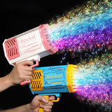 Bubble Gun Rocket 69 Holes Soap Bubbles Machine