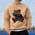 2023 New Men's 3D Printing Funny Bear Casual Round Neck Sweater Street Style Business Style