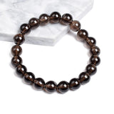 Natural Smoky Quartzs Crystal Bracelet High Quality Round 4-12 MM Beads Bracelets Healing Energy Tea Rock Crystals Jewelry Gifts
