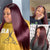 Burgundy Lace Front Human Hair Wigs 99J Human Hair Wig Brazilian