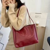 New Trendy Tote Bag Simple Temperament Western Style Large Capacity Shoulder Bag