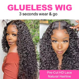 Natural Wave Glueless Curly Human Hair Wigs For Women