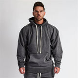 New Cotton Pullover Hoodie Loose Solid Color Streetwear Casual Menswear