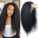 Kinky Straight Lace Front Wigs Human Hair 13x4 Yaki Straight Human Hair
