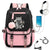 Women School Backpacks Schoolbag Kawaii Cat Print Bagpack for Teenagers Girls Student