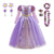 Disney Rapunzel Princess Dress for Children Birthday Carnival Halloween Party