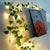 Flower Green Leaf String Lights Artificial Vine Fairy Lights Battery Powered Christmas Tree Garland Light
