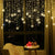 3.2M Christmas Snowflakes LED String Lights Flashing Fairy Curtain Lights Waterproof