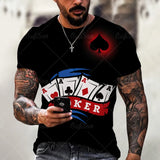 T-Shirt Poker Collection 3D Printing Short Sleeve
