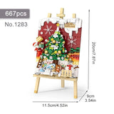 Mini Christmas Tree Building Blocks Kids Building Toys DIY Diorama Puzzle Christmas Gift