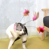 Interactive Cat Toys Funny Feather Teaser Stick
