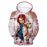 Hoodies Chucky Horror 3d Print Sweatshirts Men Women