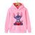 Funny Anime Disney Stitch Hoodie Children Cartoon Clothes Kid Girl