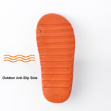 Glissières d'oreiller à plateforme pour femmes - Pantoufles de douche épaisses orange