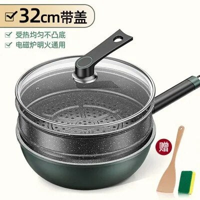 Iron Cookware Wok Pan Kitchen Accessories Forge Non Stick Frying Pan