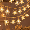 Guirlande lumineuse LED flocon de neige pour arbre de noël, bannière, décoration de noël 2023