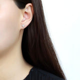 TK3678 - Boucles d'oreilles en acier inoxydable poli (sans placage) avec AAA