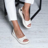 Women Summer Sandals PVC Leather Shoes Summer Fashionable Open Toes
