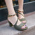 Women Sandals High Heels Solid Color Peep Open Toe