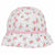 Infant Girl's Bucket Hat, Lime and Pink Cotton Floral Print Hat,
