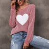 Fashion Valentine Love Heart Knit Sweater Pullovers