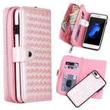Zipper Leather Cover Multi-function Mobile Phone