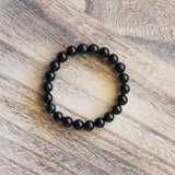 Bracelet en Tourmaline noire – Perles 8mm