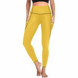 Uniquely You Womens Leggings with Pockets - Fitness Pants /  freesia