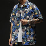 Chemise hawaïenne d'été coupe ample pour homme 