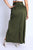 Asymmetric Self Belted Pockets Detailed Maxi Skirt Formal Casual