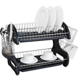 Multifunctional Dual Layers Bowls Dish Collection Shelf Dish Drainer