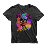 T-shirt unisexe coloré de crâne de sucre d'Halloween recyclé écologique 