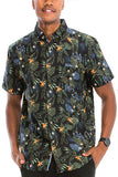 Chemise boutonnée à imprimé hawaïen