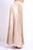 Elastic High Waist A-Line Pleated Satin Maxi Skirt Formal Prom TAUPE