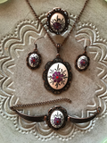 Ensemble de bijoux floraux artisanaux - Bracelets en céramique pour femme