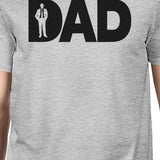 Dad Business Mens Gray Cotton T-Shirt Round Neck