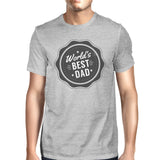World's Best Dad T-shirt graphique en coton gris pour homme