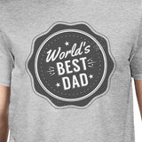 World's Best Dad T-shirt graphique en coton gris pour homme