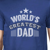 T-shirt en coton bleu pour hommes, le plus grand papa du monde