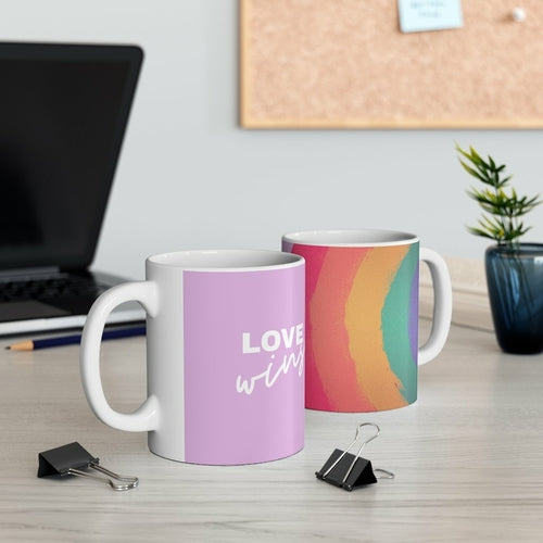 Rainbow Love Wins Mug 11oz