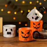 Pumpkin Ceramic Cup Party Favor Ceramic Cups With Handle Portable Cute Halloween Gift