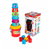 Ensemble de jouets éducatifs Dede Happy Towers, éducatif, coloré, 12
