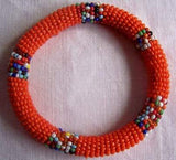 Bracelet de manchette en perles Maasai Bracelet de bras multi-brins fait main africain
